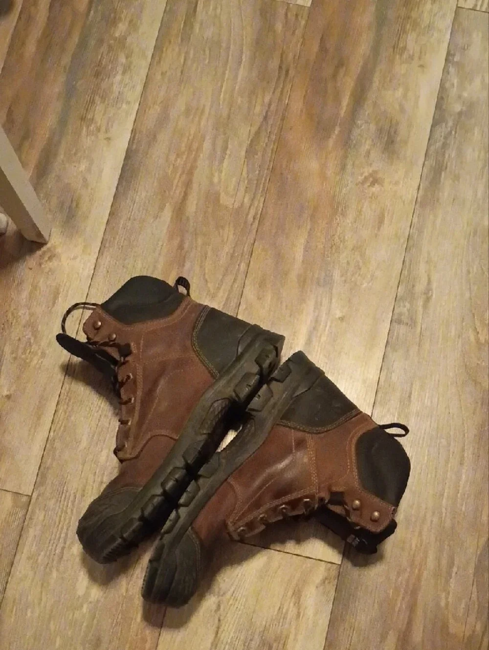 Ariat Brown and Black Men's Work Boots with Reinforced Toe